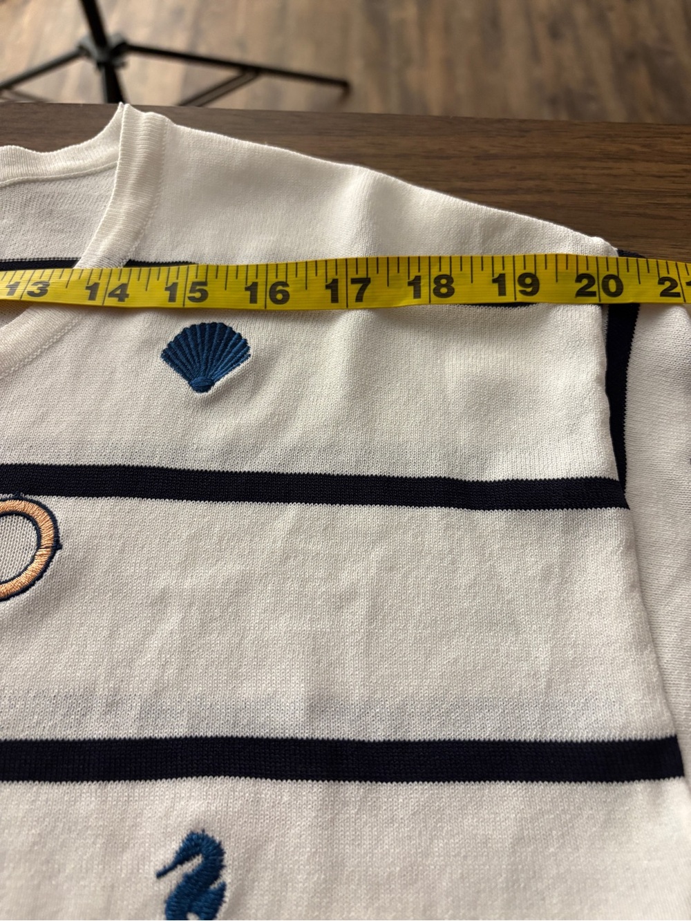 Picadilly Canada Coastal Nautical Striped Knit Sweater Embellished S - Picture 7 of 10